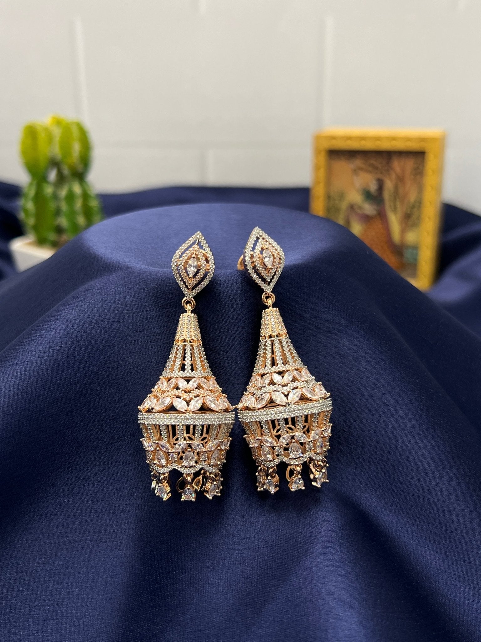 Stone Jhumka 0082 - Mahilas