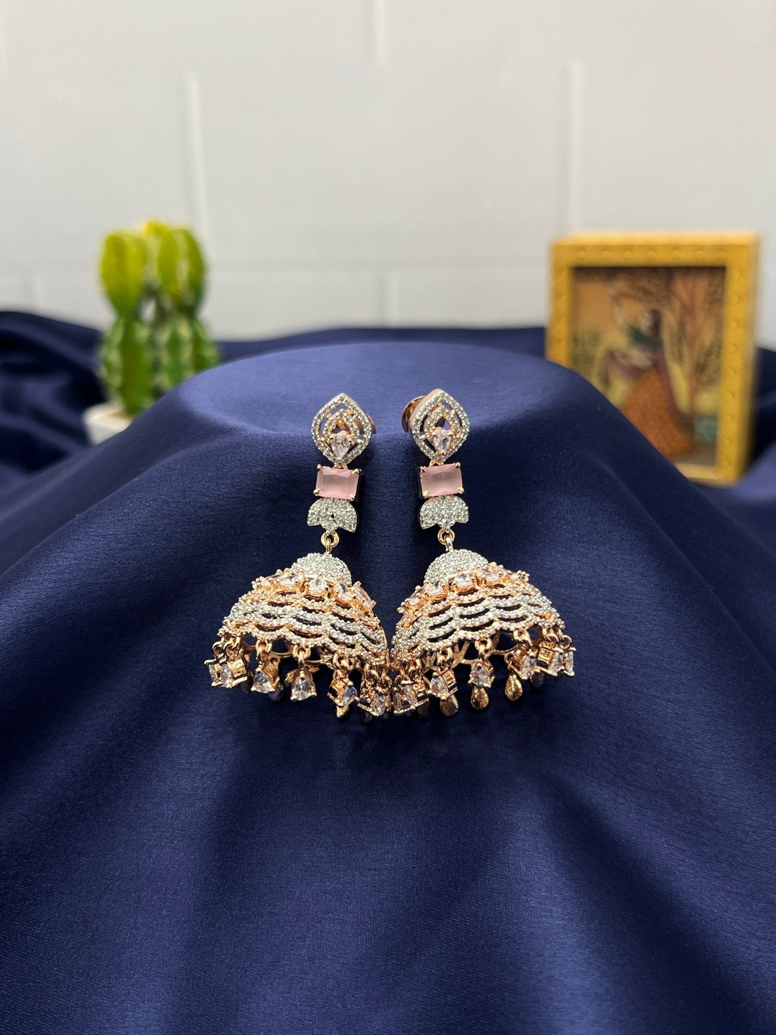 Stone Jhumka 0087 - Mahilas