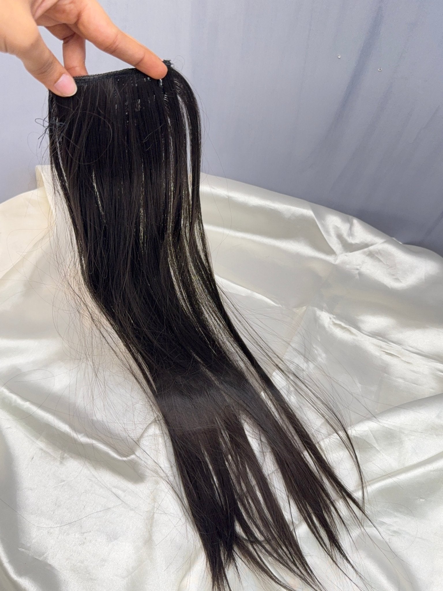 Straight 2 Clips Patch Work Volumising 18 Inches Human Hair Extension in 2 Colors - Mahilas