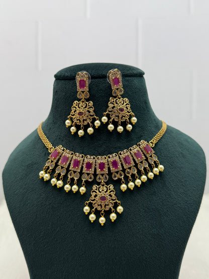 Victorian Antique Necklace Set 257 - 6 Colors - Mahilas