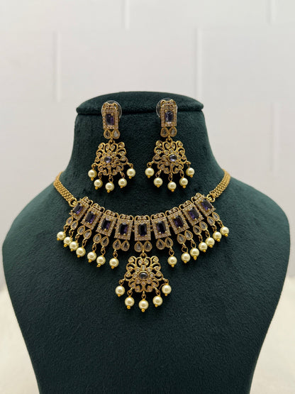 Victorian Antique Necklace Set 257 - 6 Colors - Mahilas