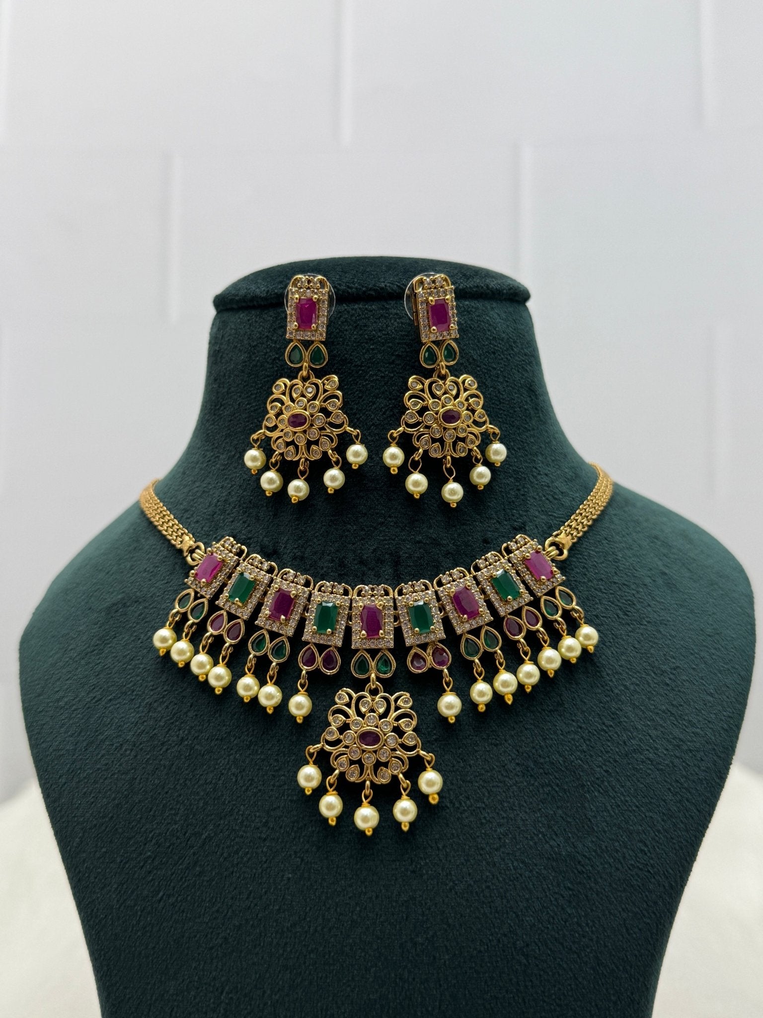 Victorian Antique Necklace Set 257 - 6 Colors - Mahilas