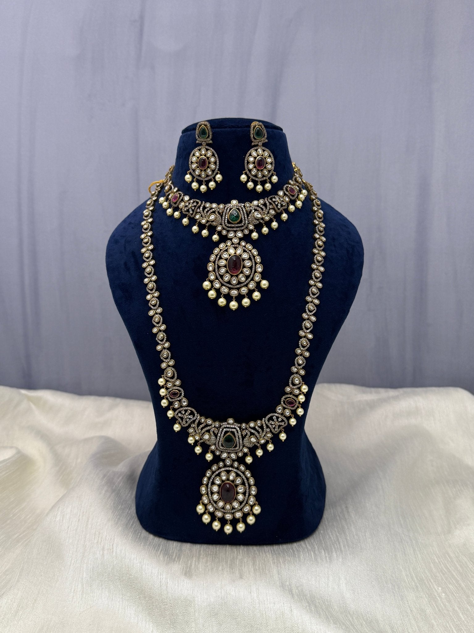 Victorian Bridal Necklace Set 227 - Mahilas