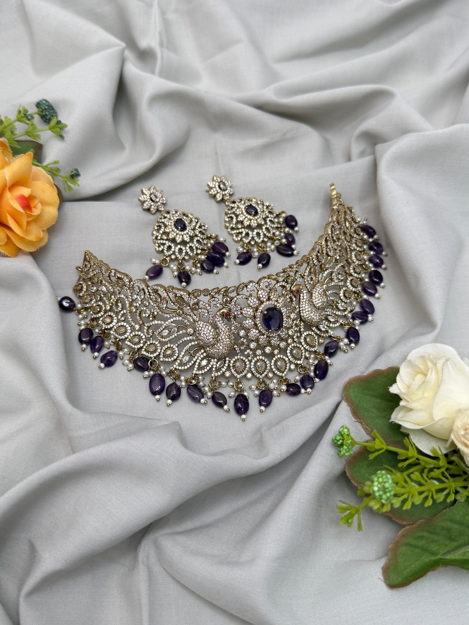 Victorian Choker Set 213 (5 Colours) - Mahilas