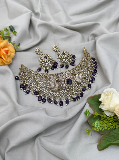 Victorian Choker Set 213 (5 Colours) - Mahilas