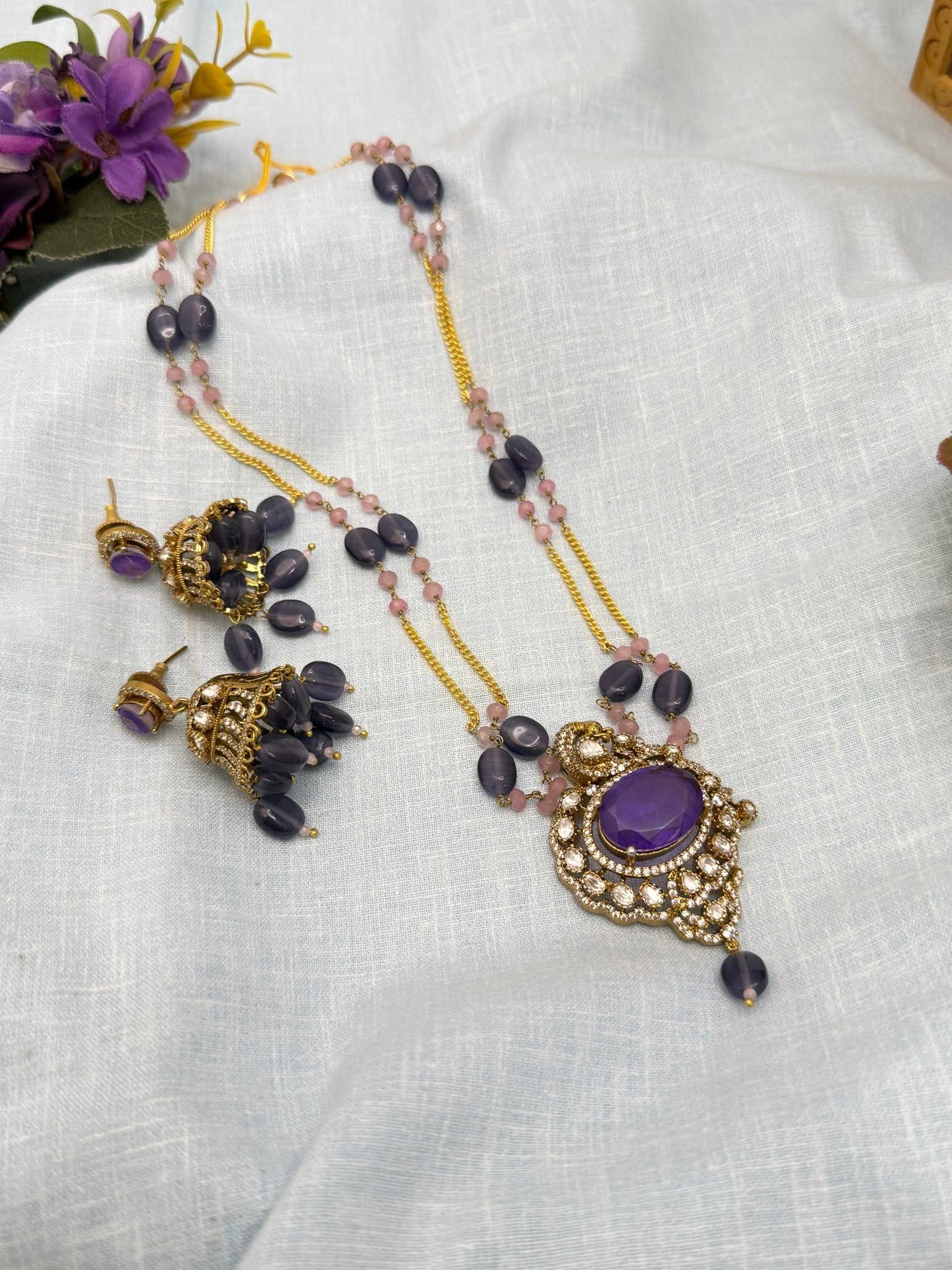 Victorian Designer Necklace Set 222 - Mahilas