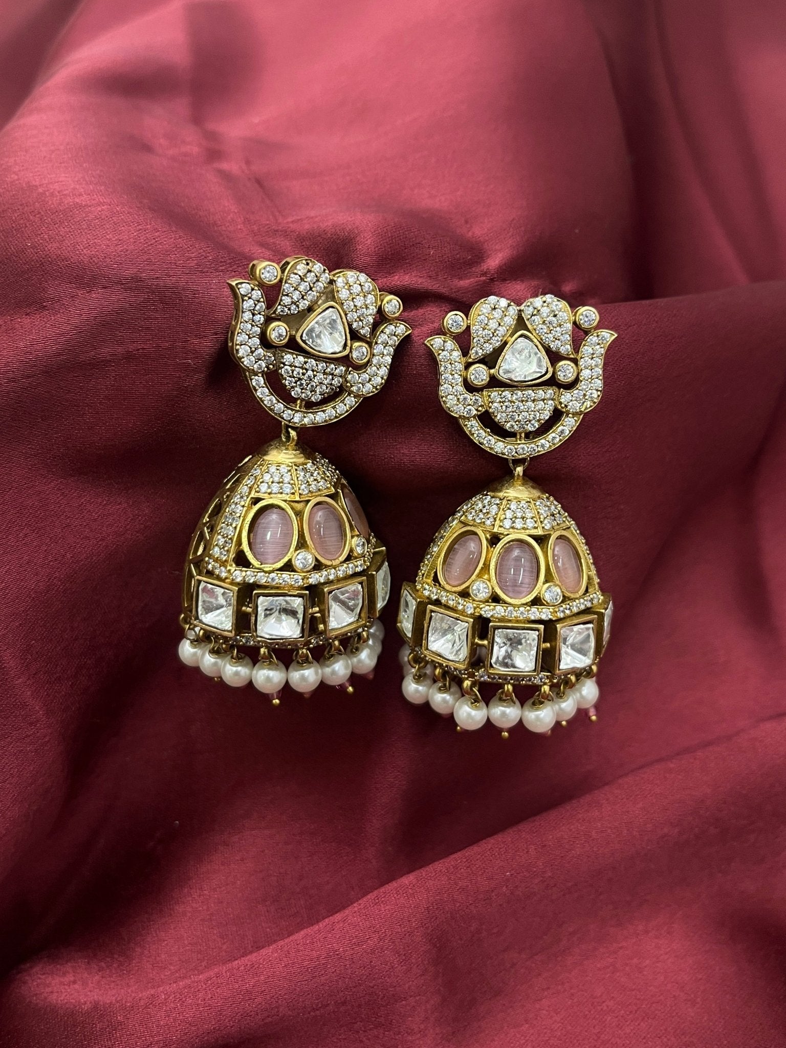 Victorian Jhumka Earrings 1069 - Mahilas