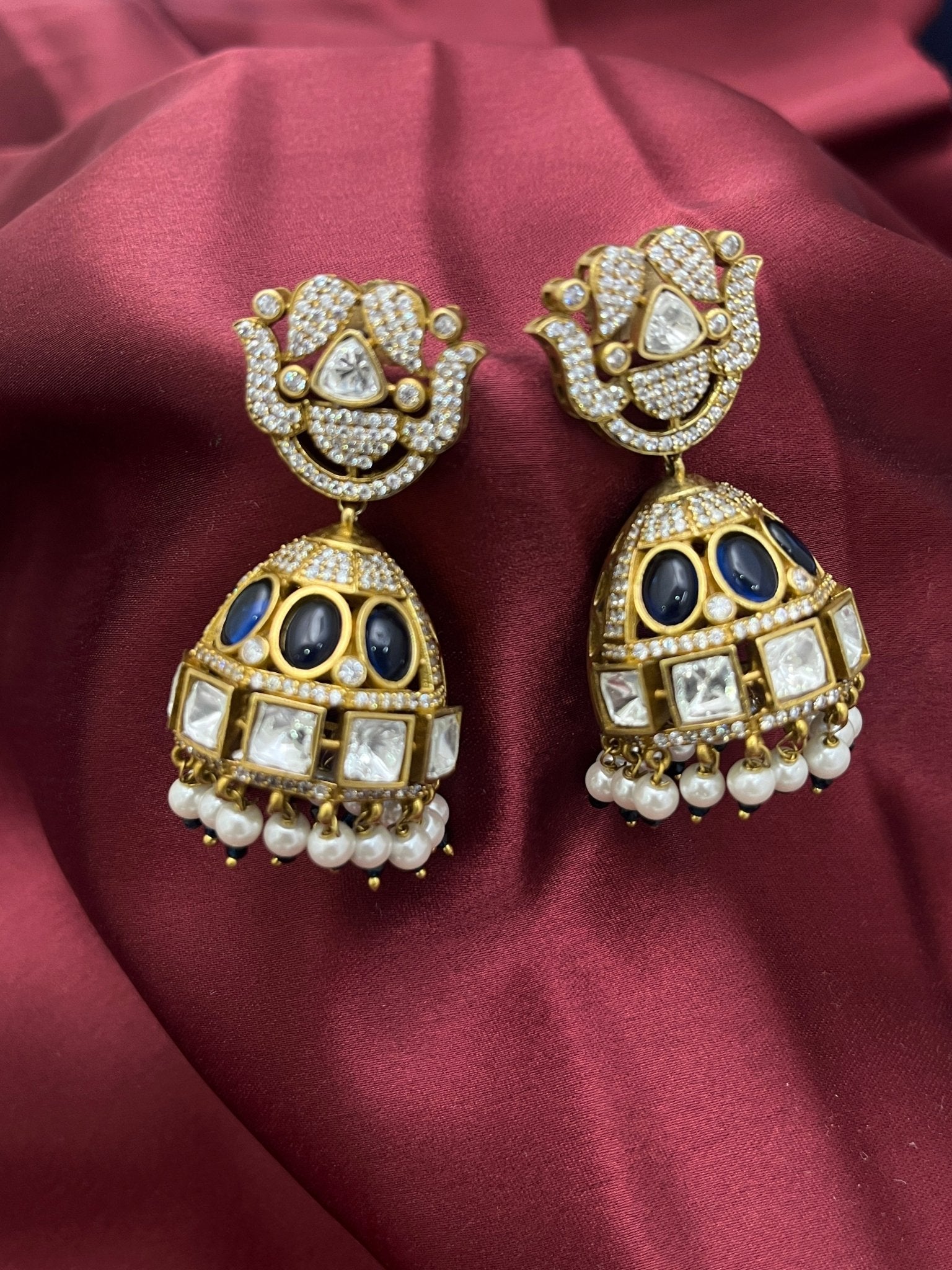 Victorian Jhumka Earrings 1071 - Mahilas