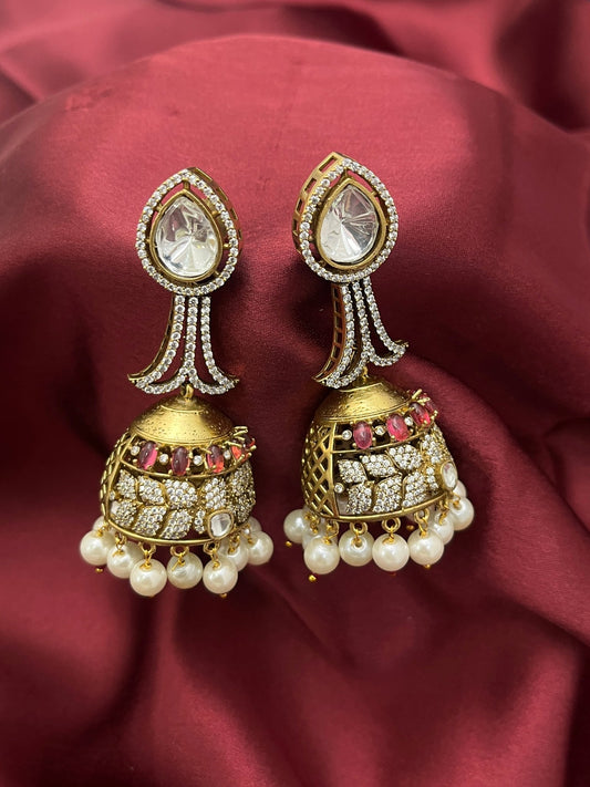 Victorian Jhumka Earrings 1073 - Mahilas