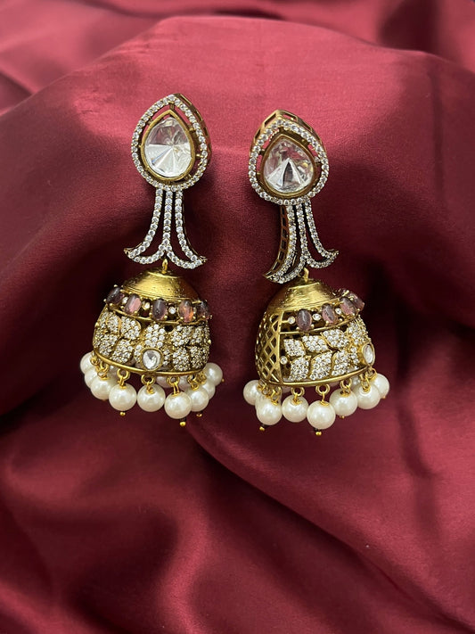 Victorian Jhumka Earrings 1074 - Mahilas