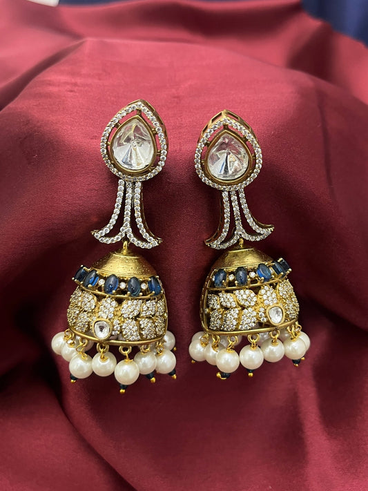 Victorian Jhumka Earrings 1075 - Mahilas