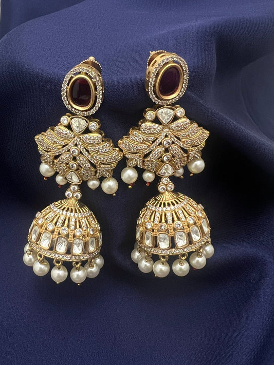 Victorian Jhumka Earrings 1084 - Mahilas