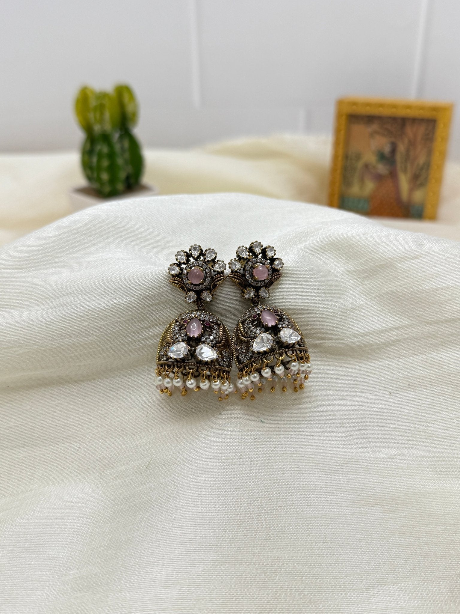 Victorian Jhumka Earrings 1090 - Mahilas