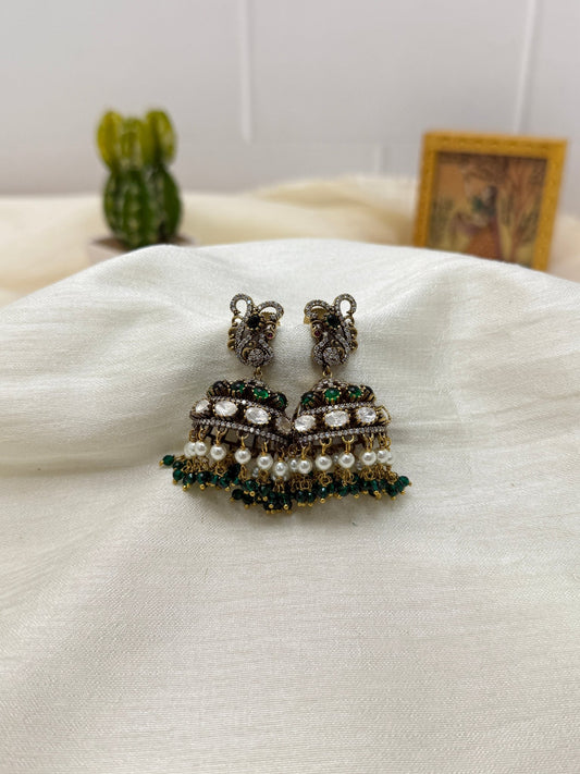 Victorian Jhumka Earrings 1093 - Mahilas