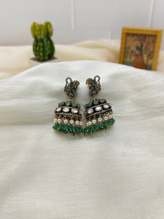 Victorian Jhumka Earrings 1096 - Mahilas