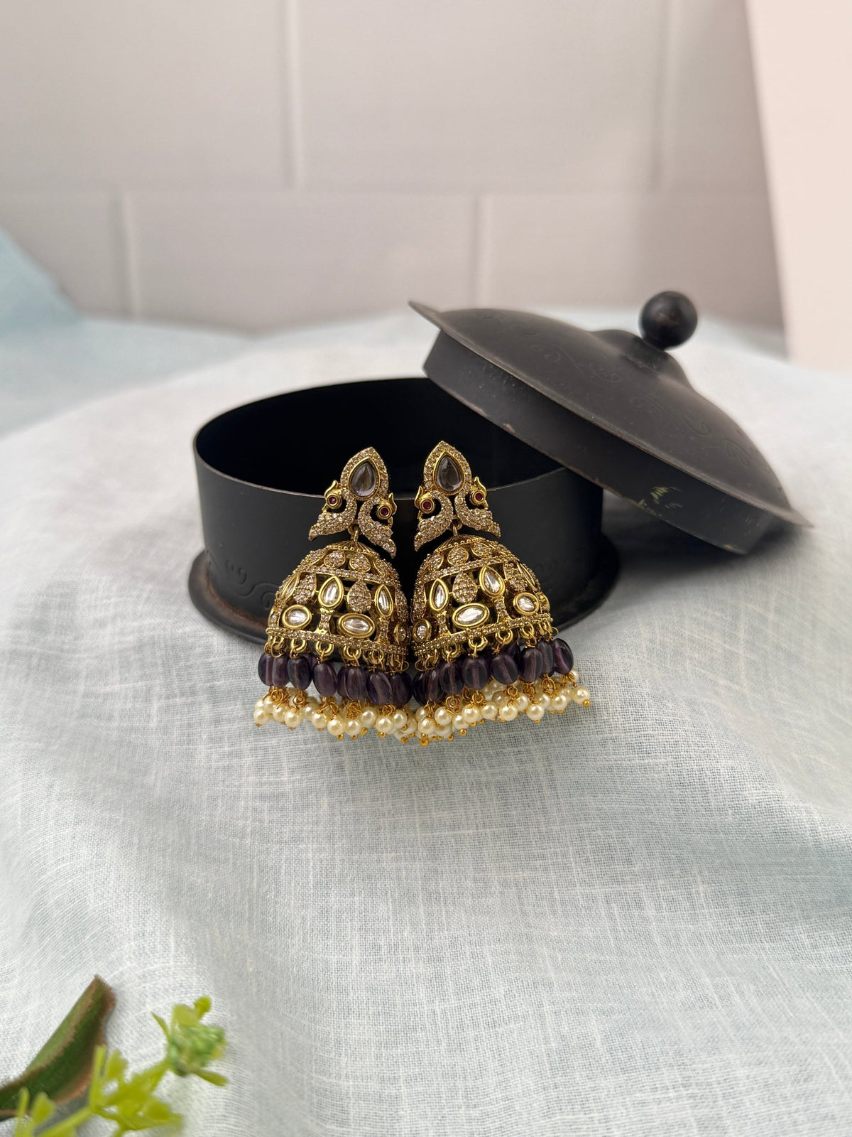 Victorian Jhumka Earrings Premium | E0423 - Mahilas