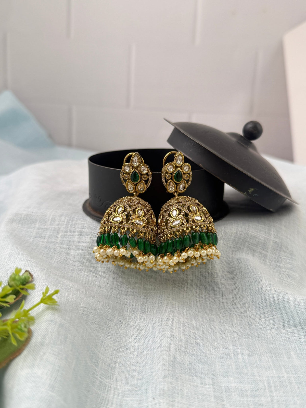Victorian Jhumka Earrings Premium | E0427 - Mahilas