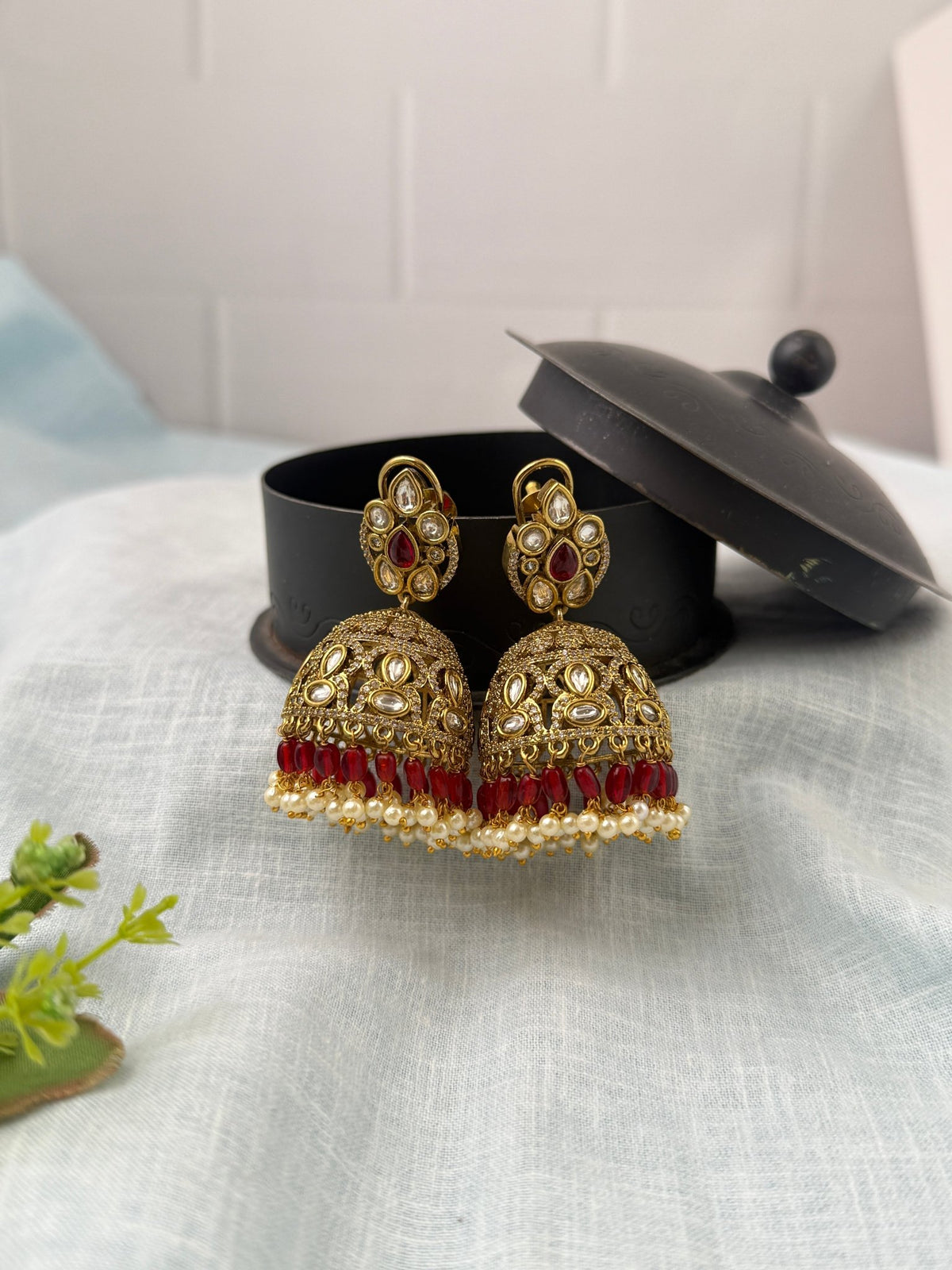 Victorian Jhumka Earrings Premium | E0429 - Mahilas