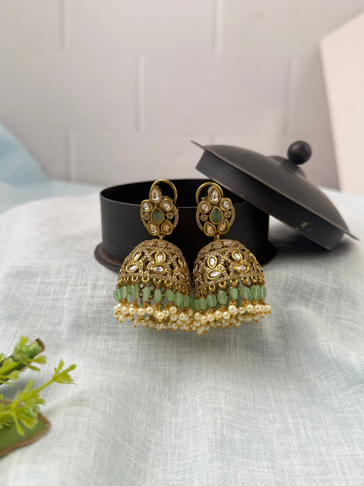 Victorian Jhumka Earrings Premium | E0430 - Mahilas