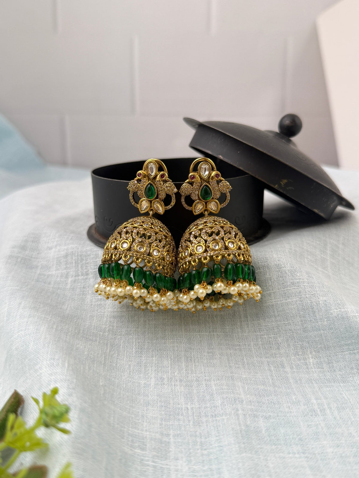 Victorian Jhumka Earrings Premium | E0432 - Mahilas