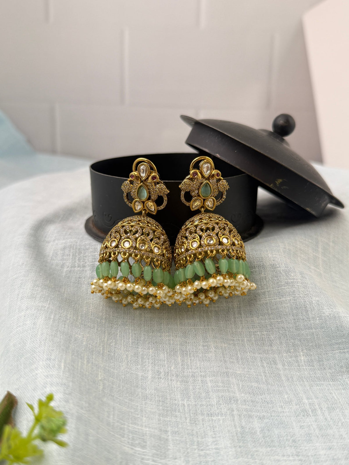 Victorian Jhumka Earrings Premium | E0434 - Mahilas