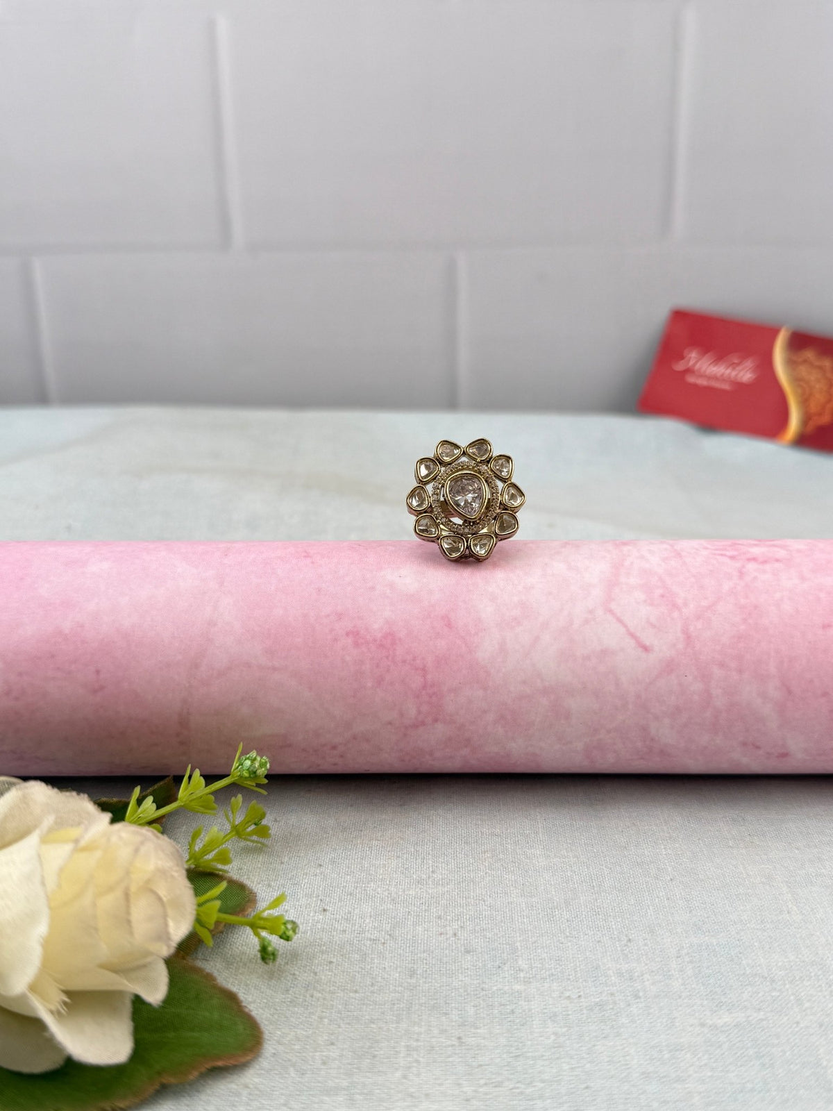 Victorian Kundan Finger Ring | F0012 - Mahilas
