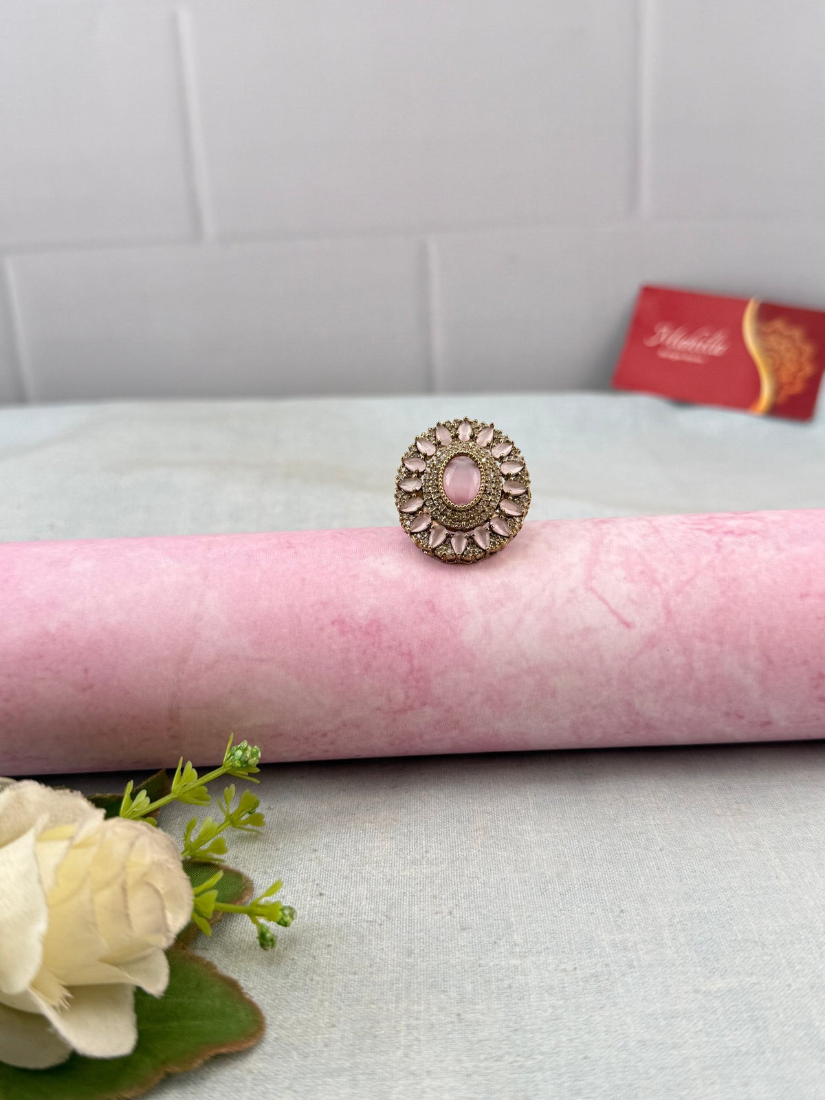 Victorian Kundan Finger Ring | F0013 - Mahilas
