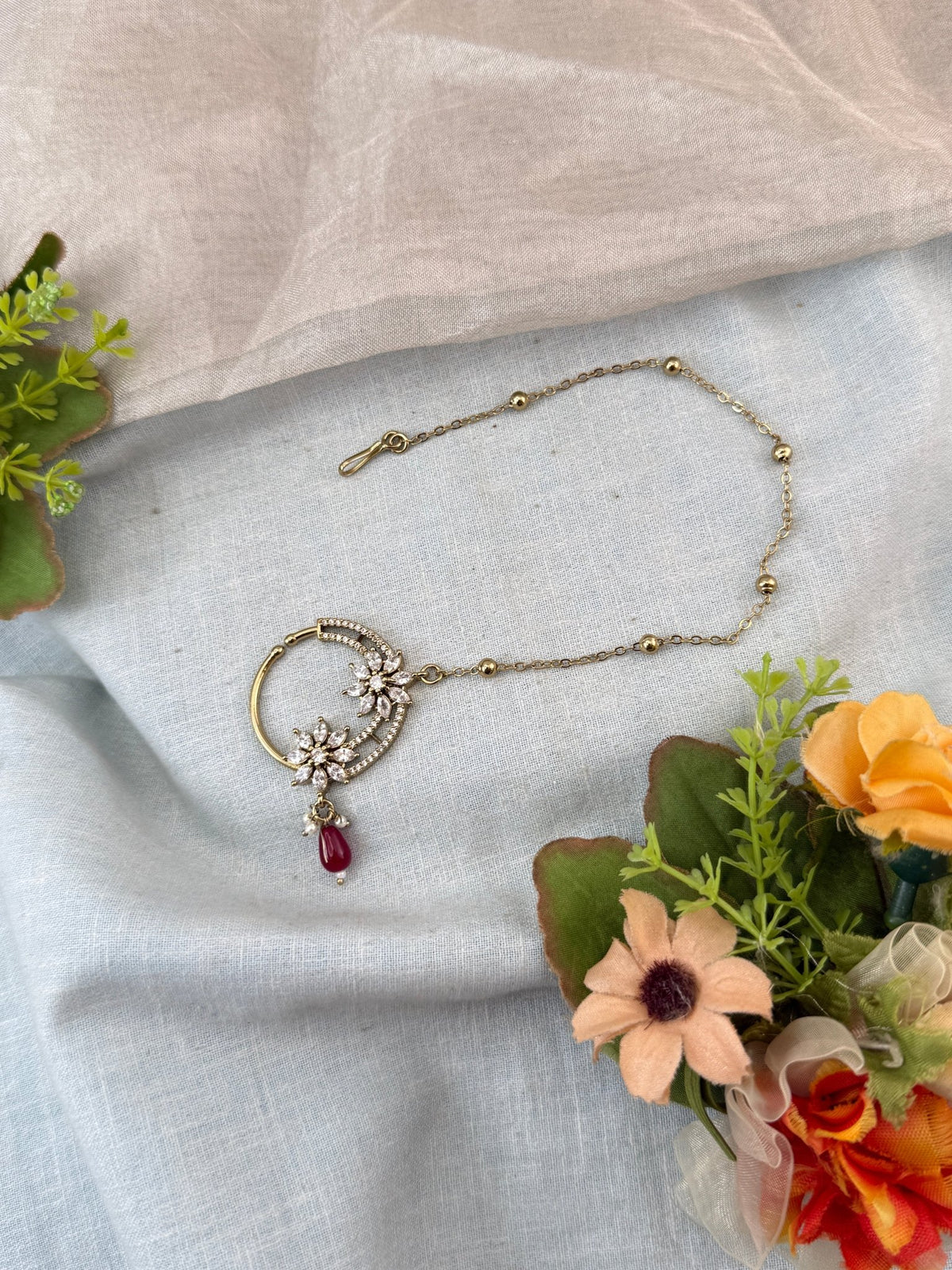 Victorian Kundan Nathu Nose Ring | O0013 - Mahilas