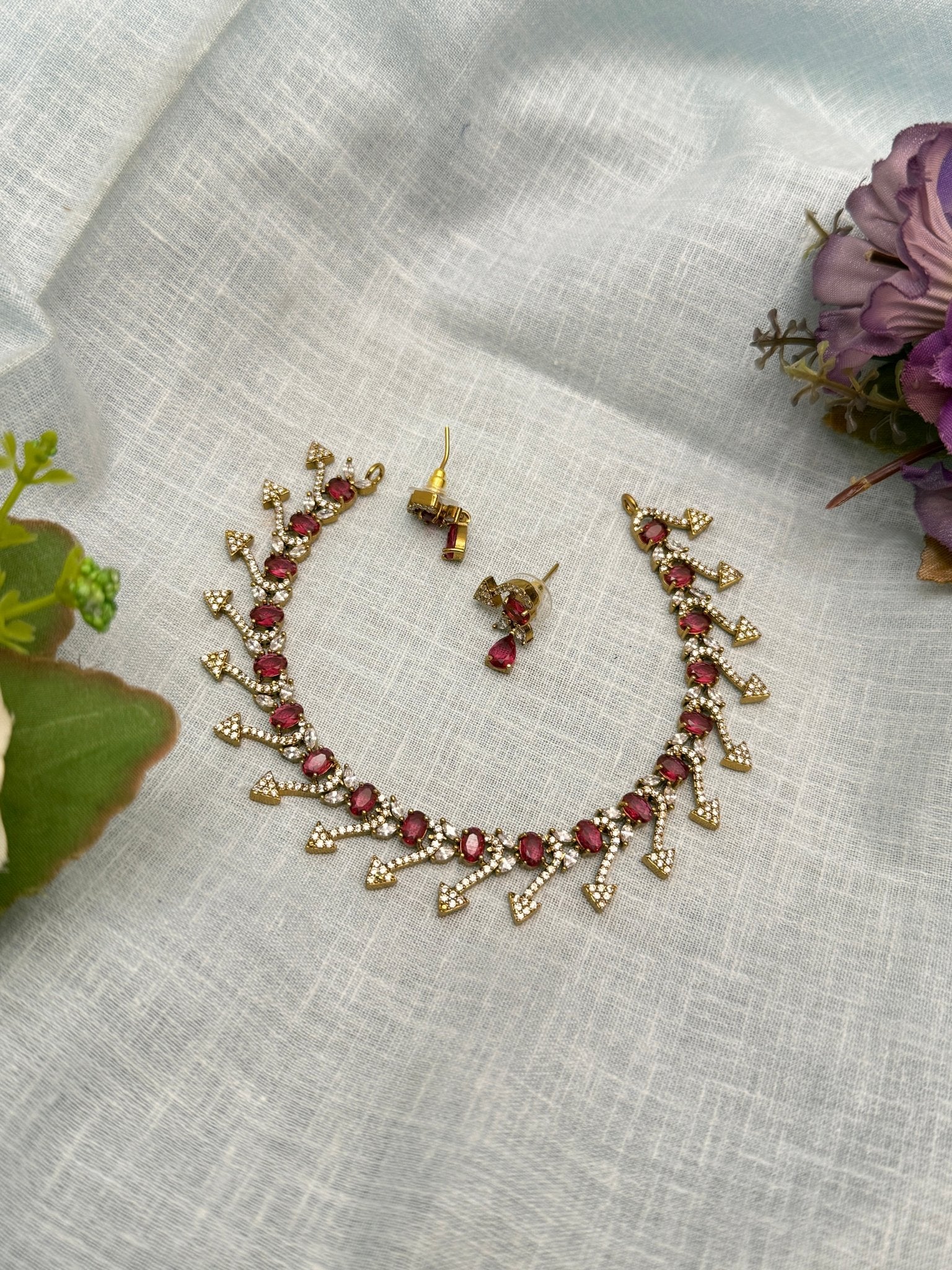 Victorian Necklace Set 245 - 6 Colors - Mahilas