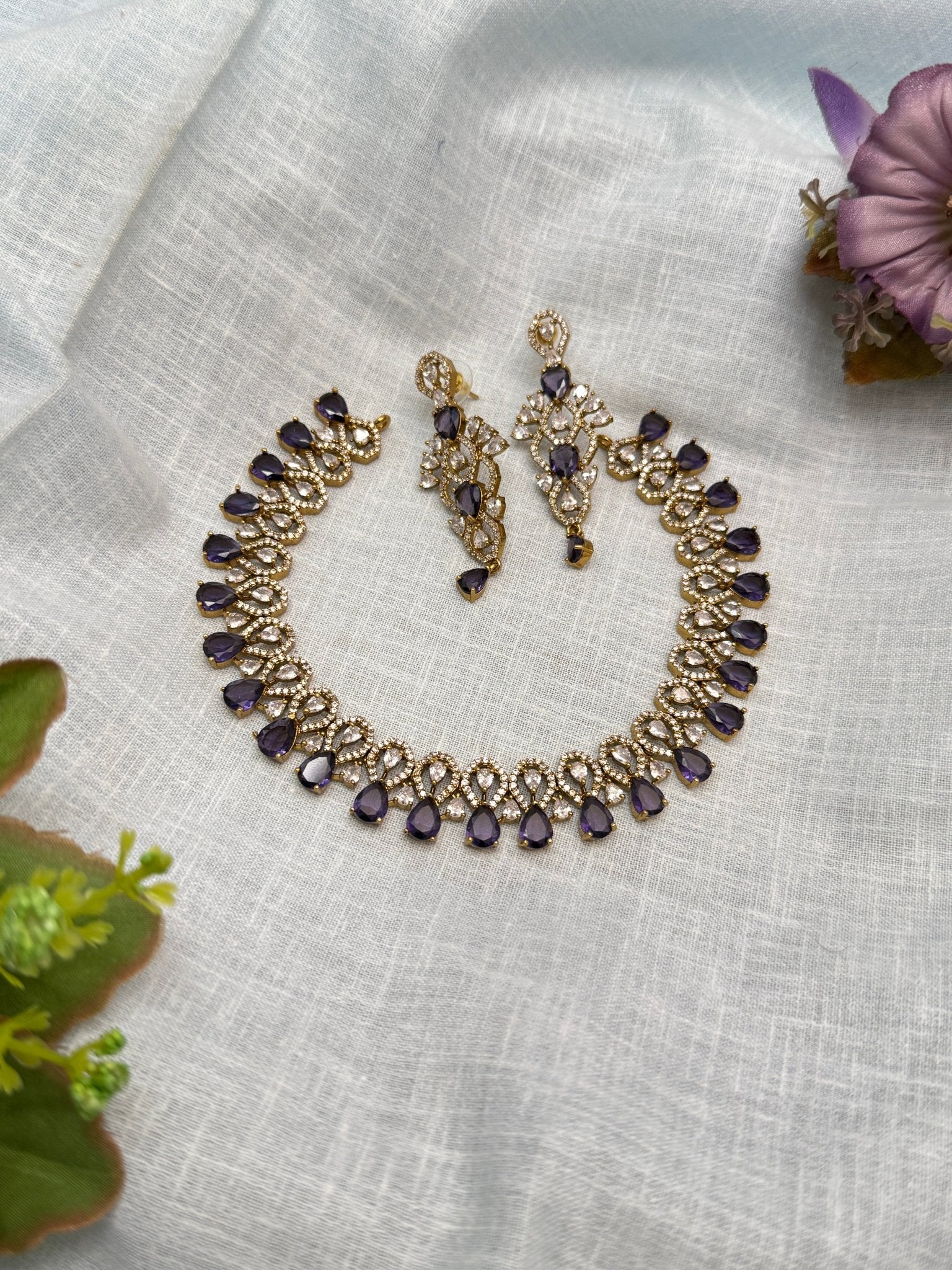 Victorian Necklace Set 246 - 5 Colors - Mahilas