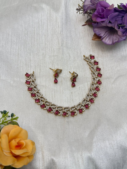 Victorian Necklace Set 251 - 5 Colors - Mahilas