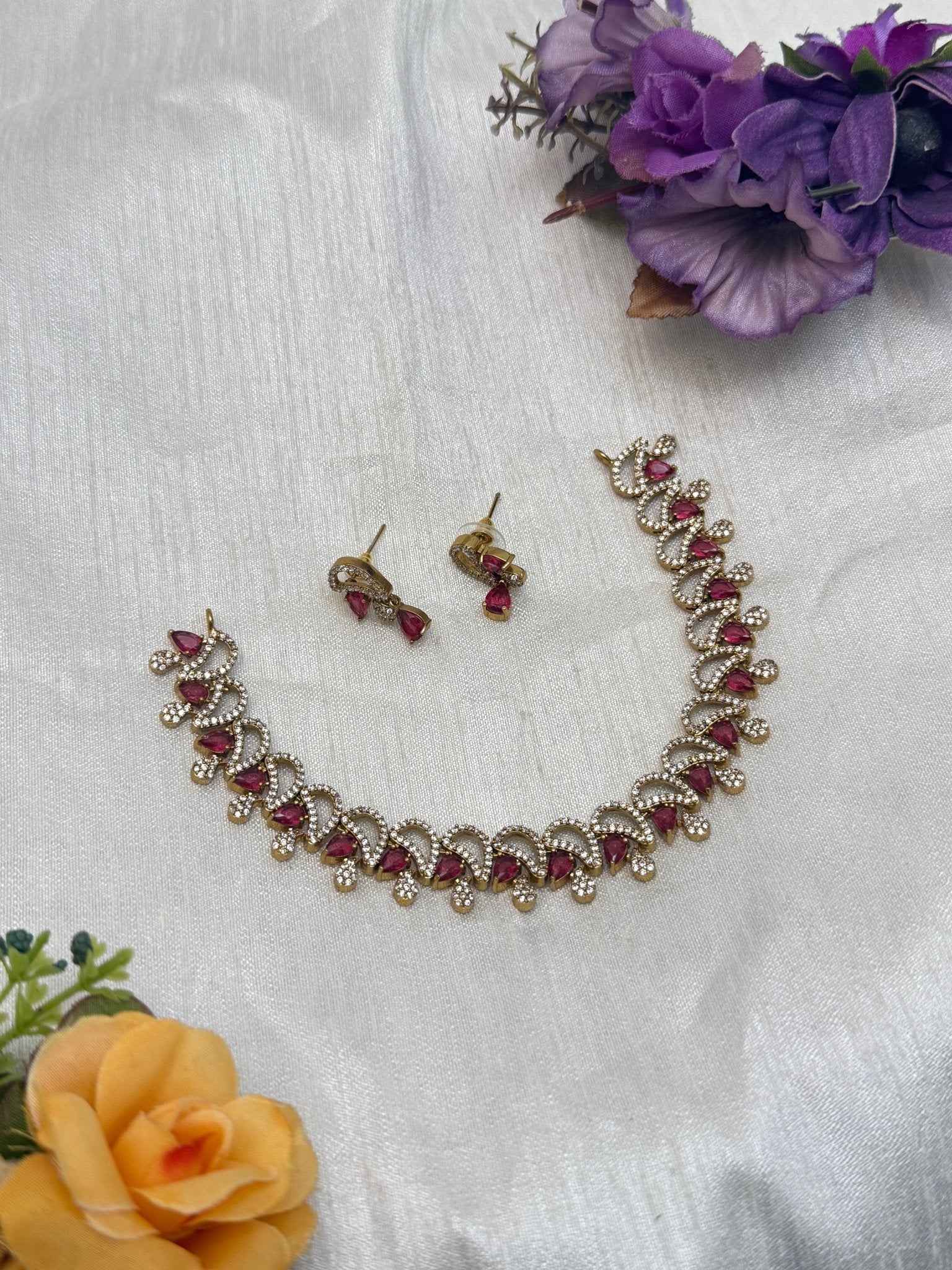 Victorian Necklace Set 252 - 5 Colors - Mahilas