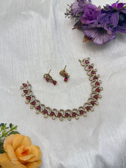 Victorian Necklace Set 252 - 5 Colors - Mahilas