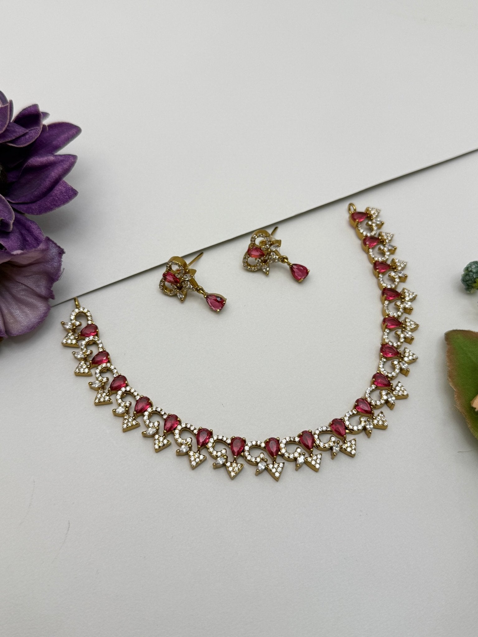 Victorian Necklace Set 255 - 6 Colors - Mahilas