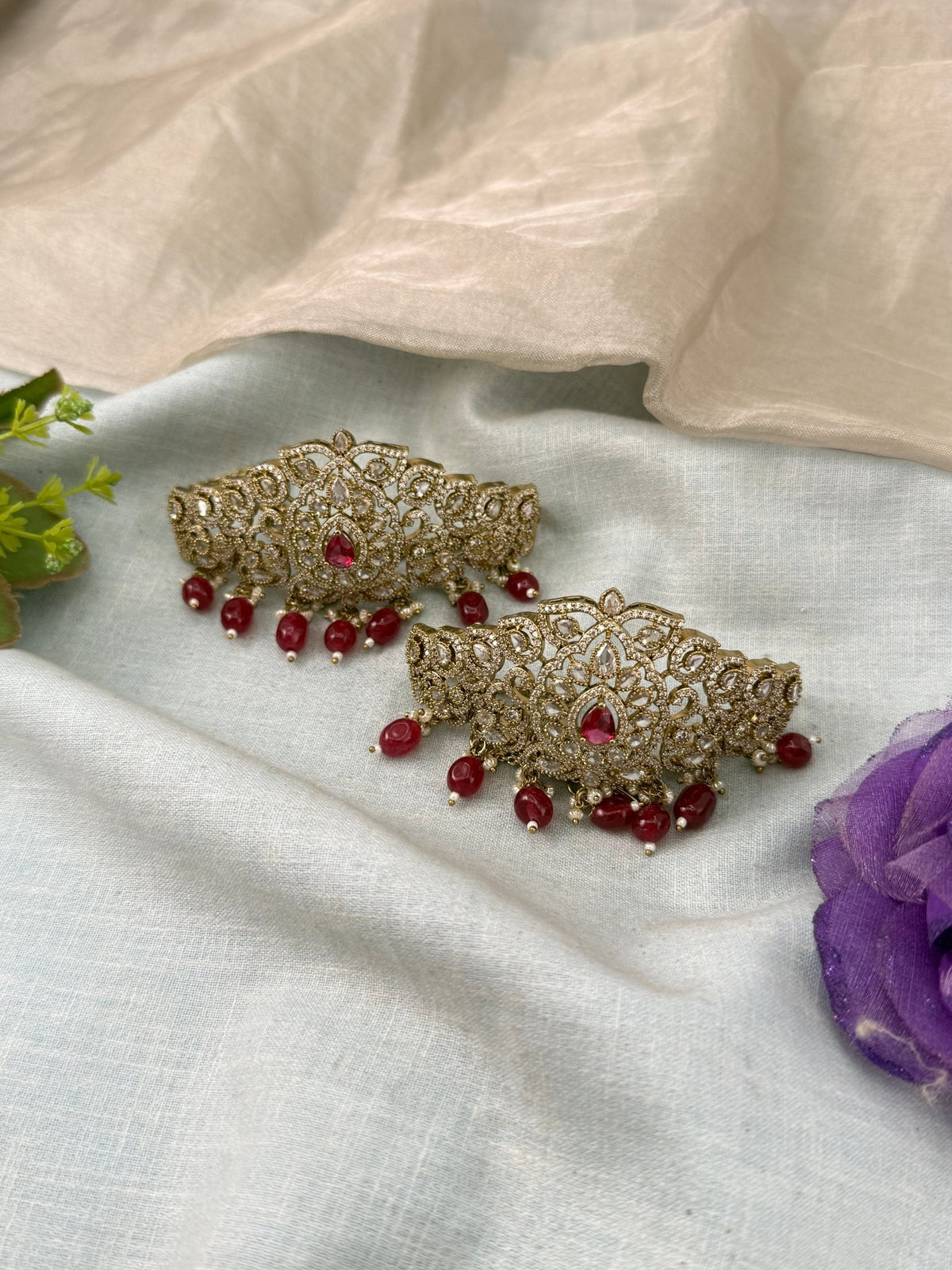 Victorian Stone Chain Vanki | Set of 2 | 010 - Mahilas