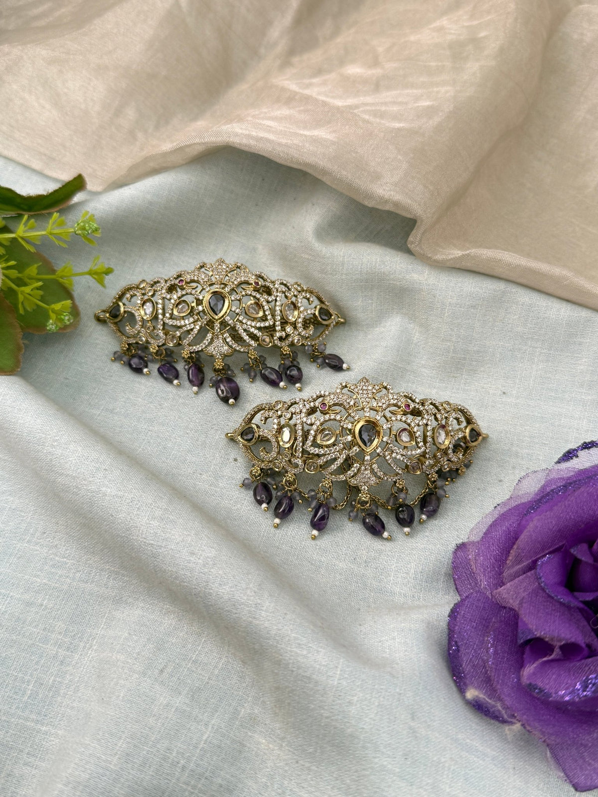 Victorian Stone Chain Vanki | Set of 2 | 012 - Mahilas