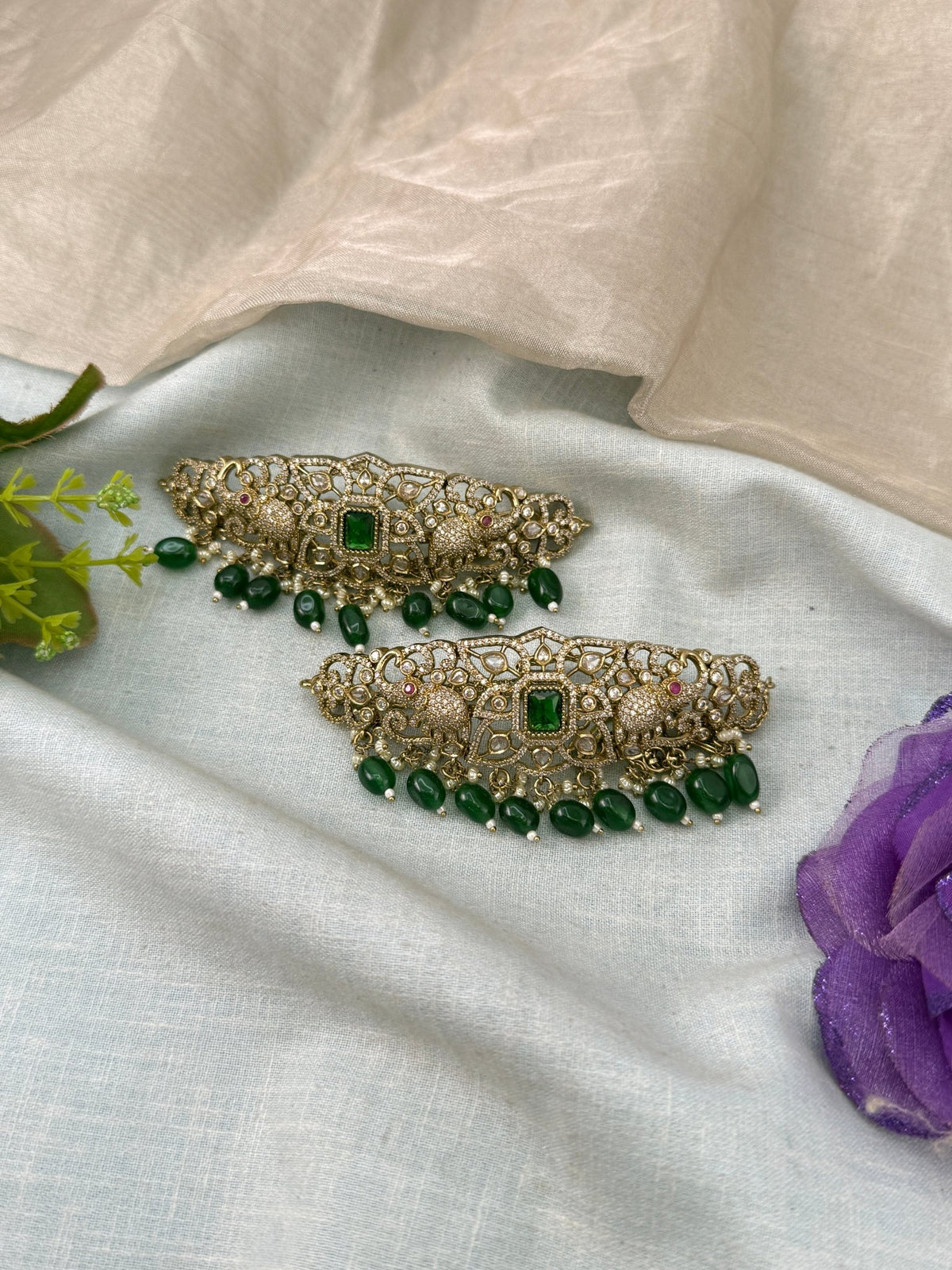 Victorian Stone Chain Vanki | Set of 2 | 013 - Mahilas