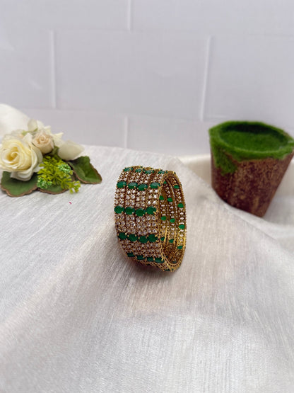 Victorian Stone Luxurious Bangles 6932 - 6 Colors - Mahilas