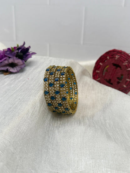 Victorian Stone Luxurious Bangles 6932 - 6 Colors - Mahilas