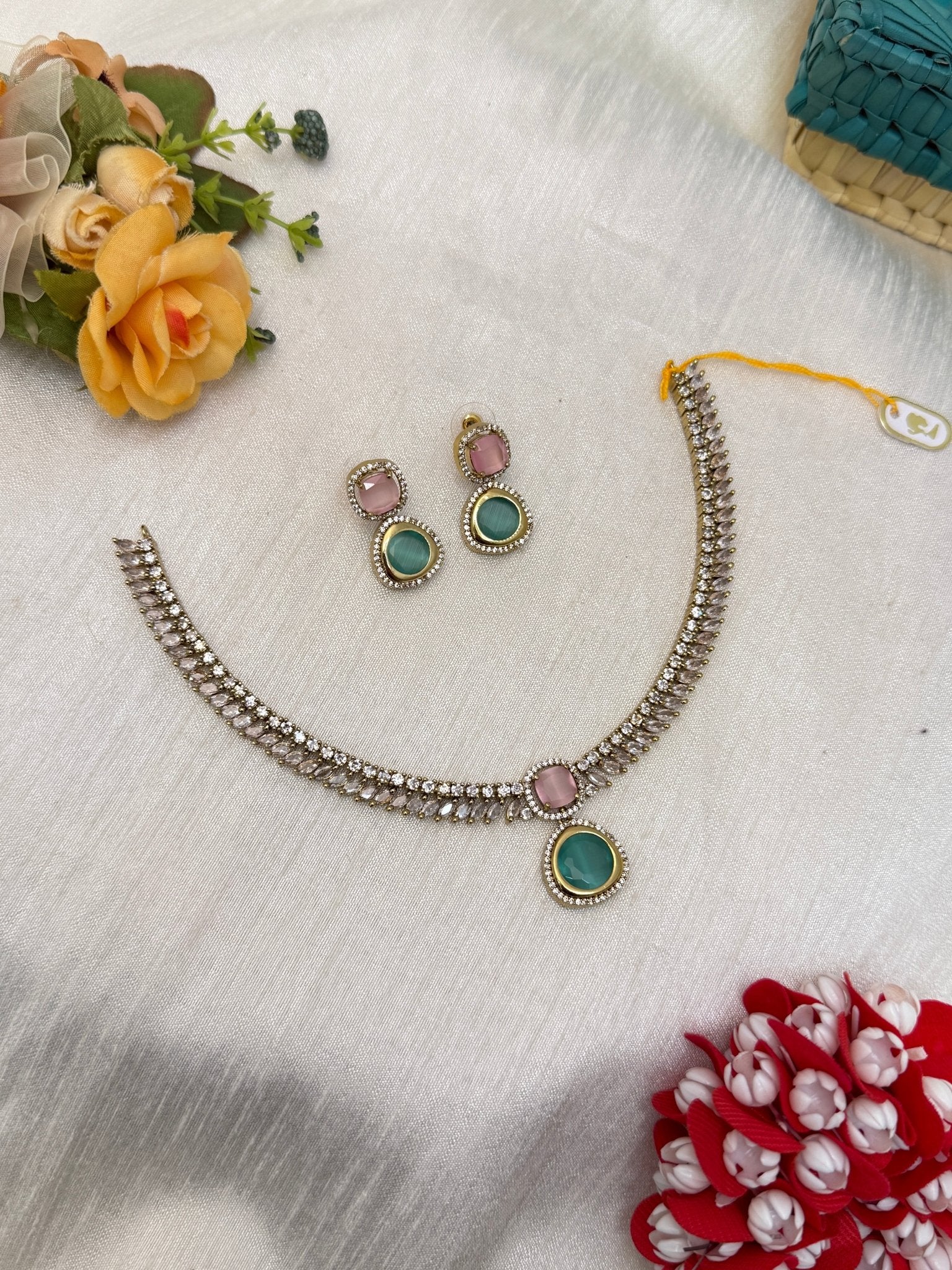 Victorian Stone Necklace Set 235 - Mahilas