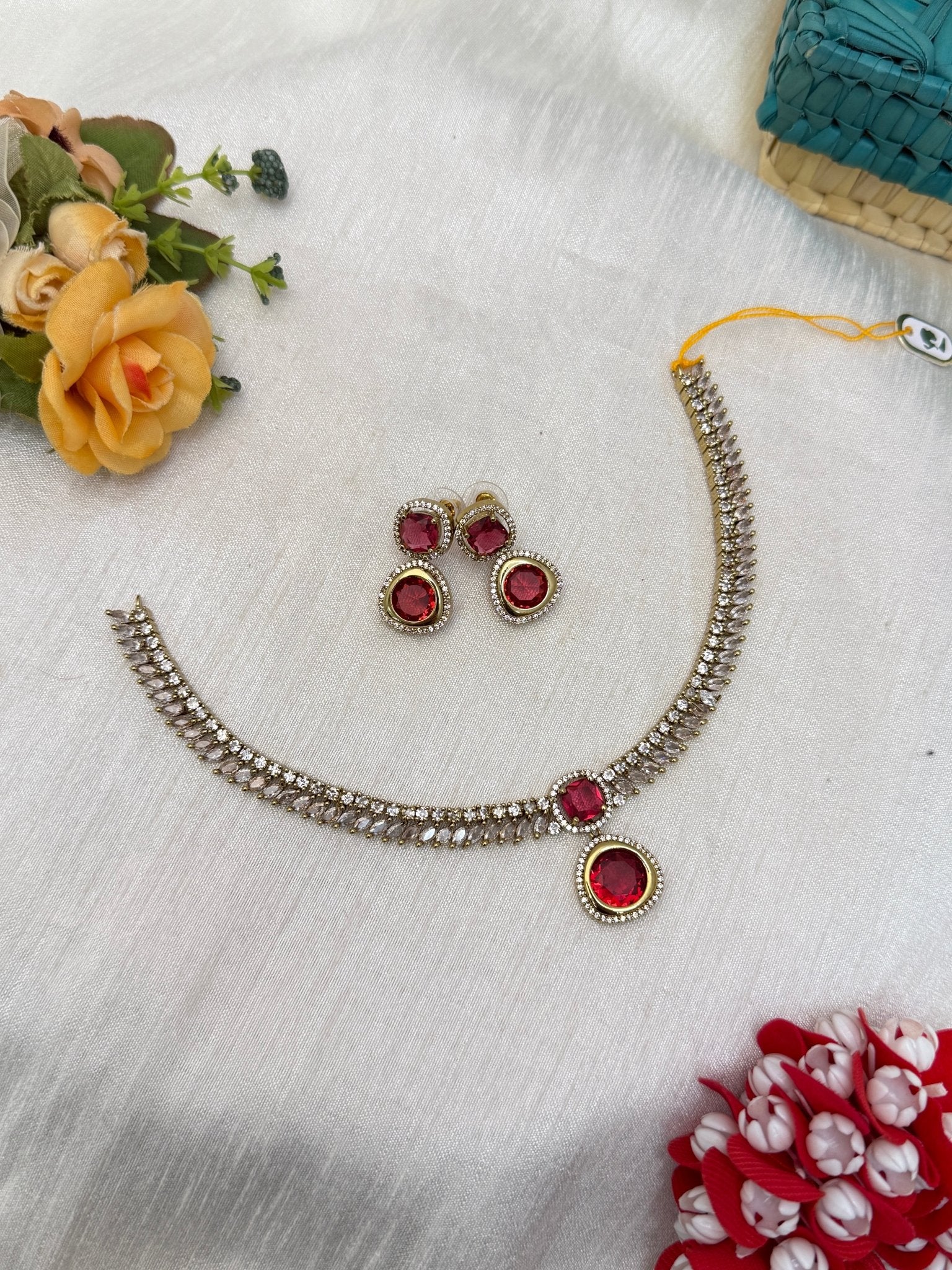 Victorian Stone Necklace Set 237 - Mahilas