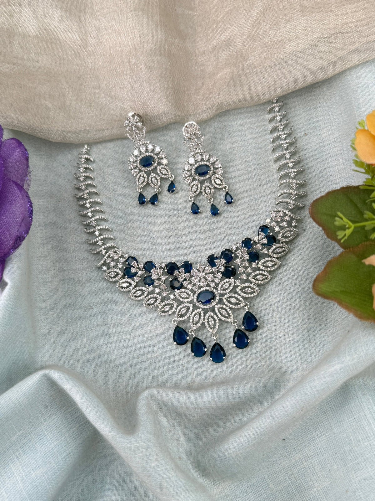 Victorian Stone Short Necklace Set | 009 - Mahilas