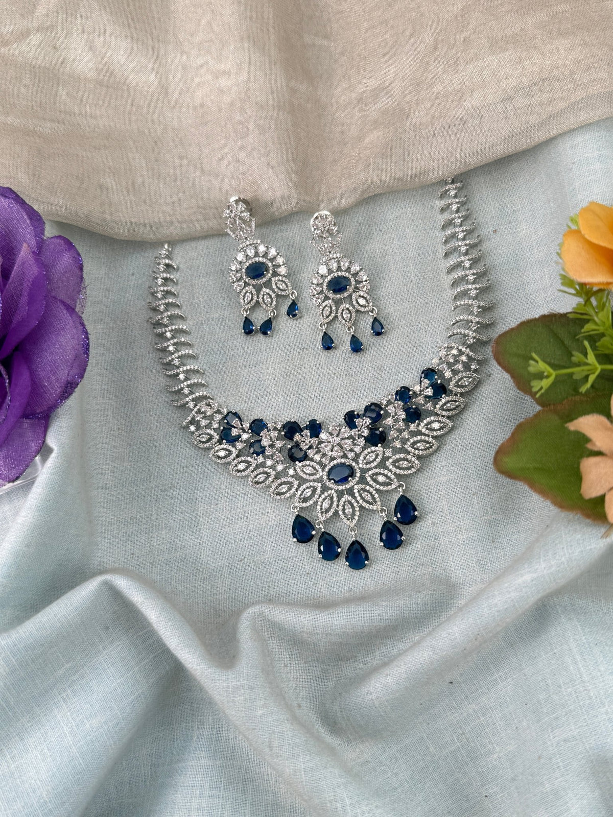 Victorian Stone Short Necklace Set | 009 - Mahilas