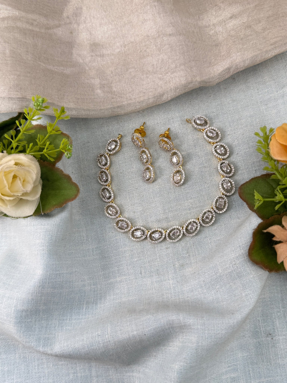 Victorian Stone Short Necklace Set | 030 - Mahilas