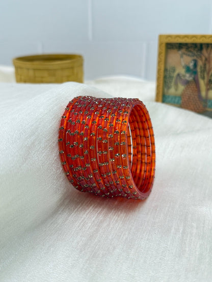 Water Drop Design Glass Bangles - 037 - Make your own box - Mahilas
