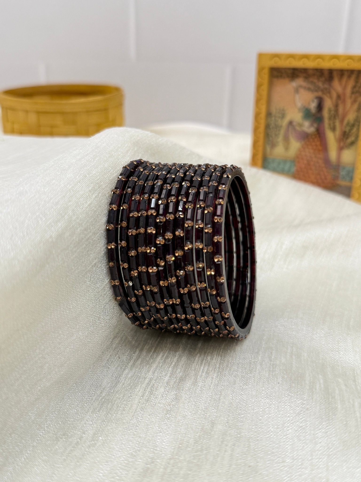 Water Drop Design Glass Bangles - 037 - Make your own box - Mahilas