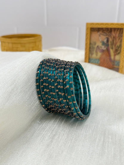 Water Drop Design Glass Bangles - 037 - Make your own box - Mahilas