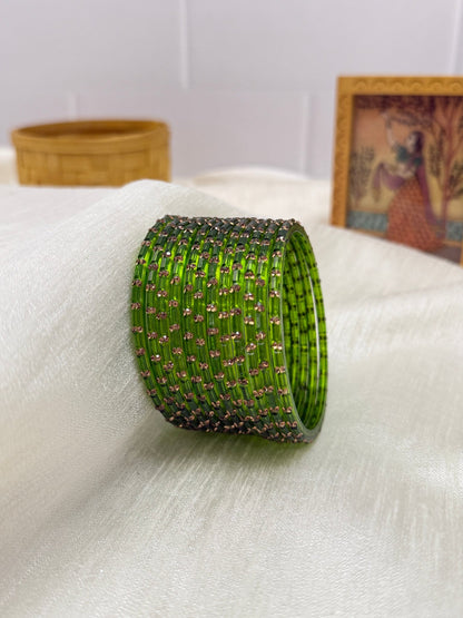 Water Drop Design Glass Bangles - 037 - Make your own box - Mahilas