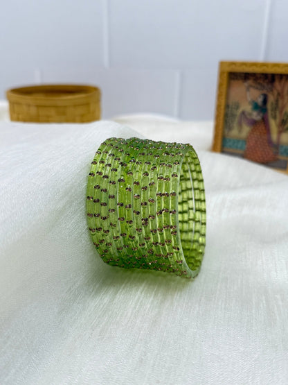 Water Drop Design Glass Bangles - 037 - Make your own box - Mahilas