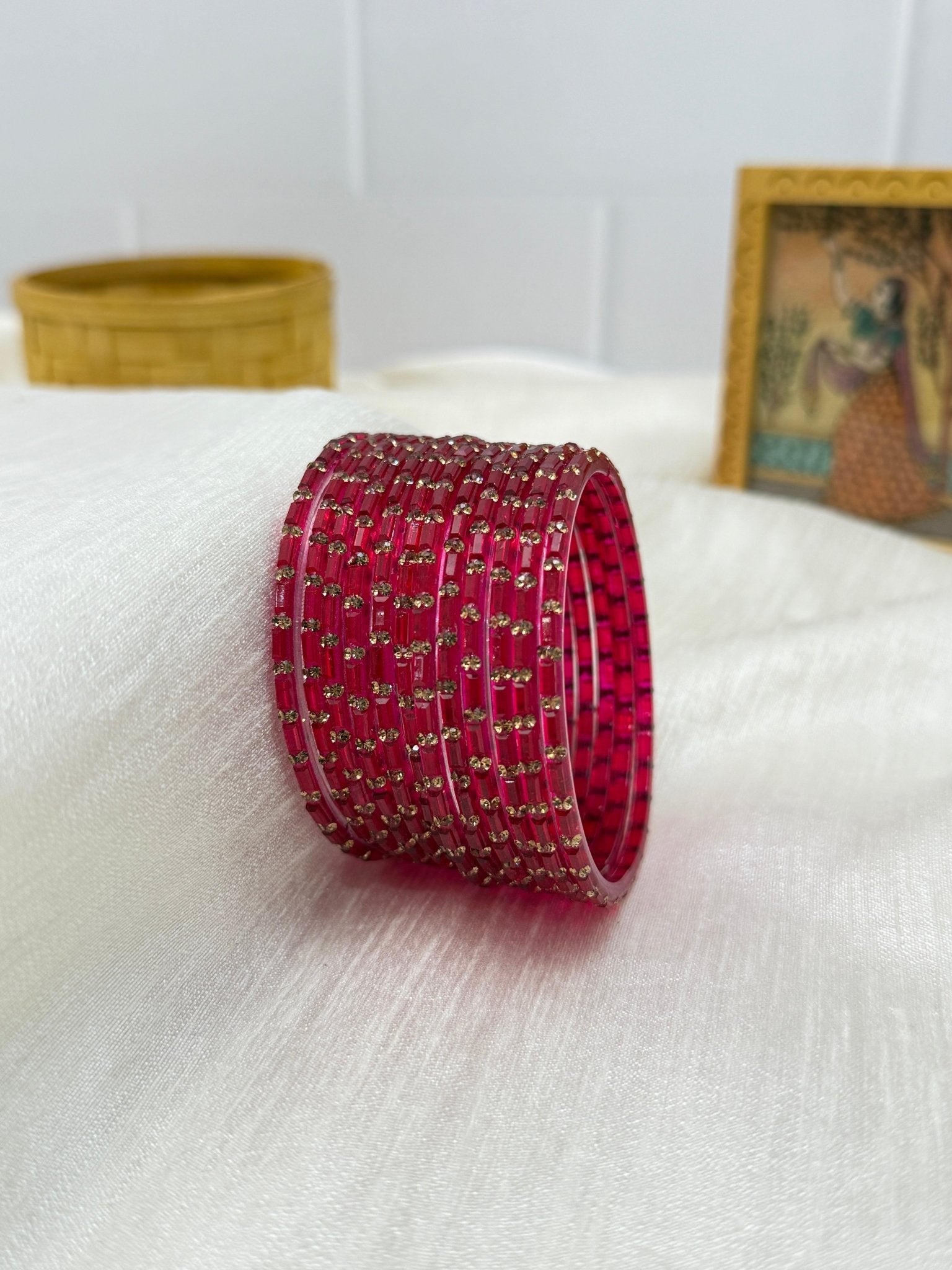 Water Drop Design Glass Bangles - 037 - Make your own box - Mahilas